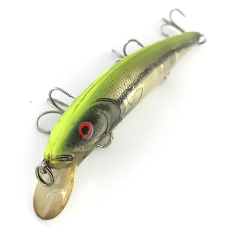 Bomber Magnum Long A Minnow, Plata-Chartreuse, 26g, Vintage, #8407