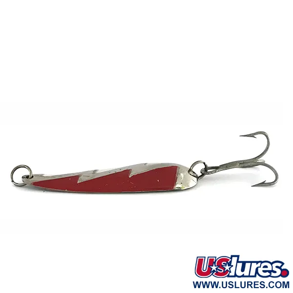 AL&W Tackle Al&W Lightning Waterwitch Cuchara, Níquel/Blanco/Rojo, 36g, #8427