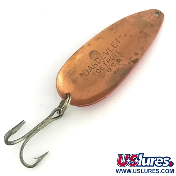 Dardevle Dardevlet Cucharilla, Rojo/Blanco/Níquel, 21g, Cobre, #8433