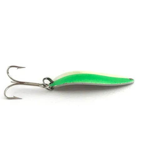 Cucharilla Acme Little Cleo Glow, Blanco / Verde / Níquel, 11g, #8435