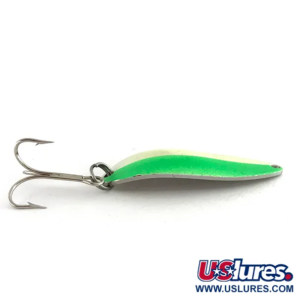 Cucharilla Acme Little Cleo Glow, Blanco / Verde / Níquel, 11g, #8435