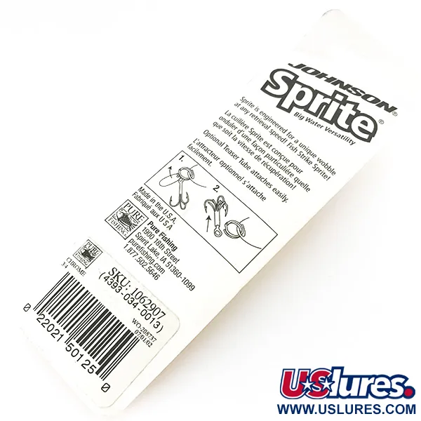 Johnson Sprite Cucharilla ondulante, Níquel, 21g, USA, #8450