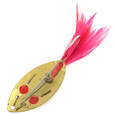 Cucharilla Anti-Enganche Herter's Weedless, Oro/Rojo, 6g, Plumas, #8459