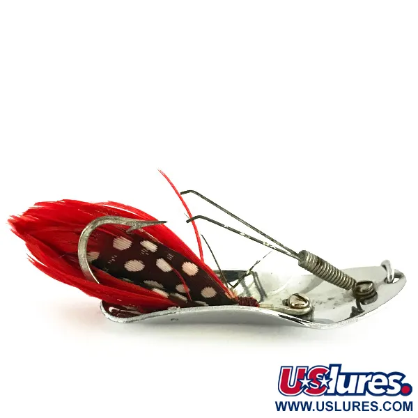 Pflueger Chum 4 Cucharilla Anti-enganche, Níquel / Rojo, 19g, #8488