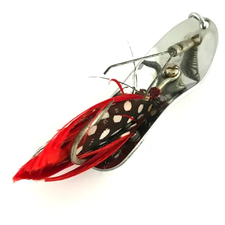 Pflueger Chum 4 Cucharilla Anti-enganche, Níquel / Rojo, 19g, #8488