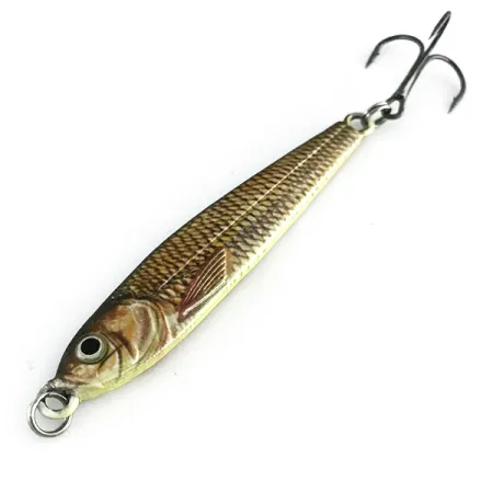 Cabela's Real Image Jig-N-Spoon Jig, Gold Shiner, 28g, Realista, #8496