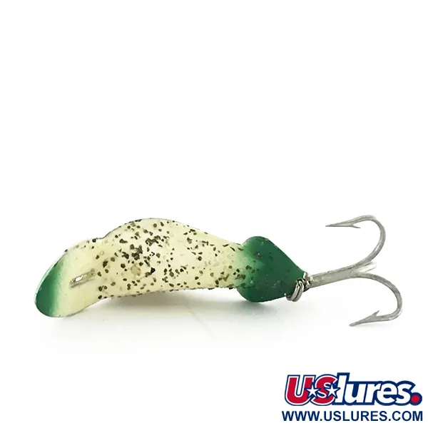 Buck Perry Spoonplug Cucharilla, Blanco/Verde, 5g, Estructuras, #8500