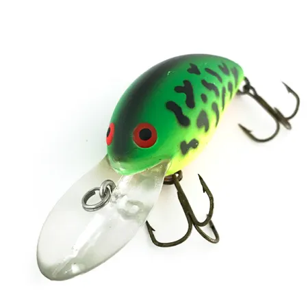 Bomber Model 7A Crankbait, Green Tiger, 9g, Brillo UV, #8504