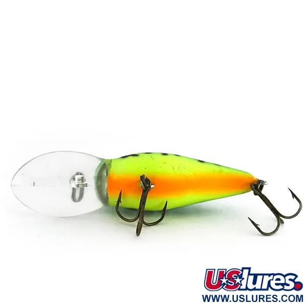 Bomber Model 7A Crankbait, Green Tiger, 9g, Brillo UV, #8504