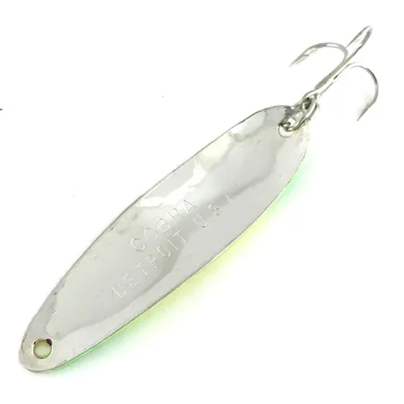 Wolverine Tackle Cobra UV Cucharilla, Níquel/Chartreuse, 14g, UV, #8514