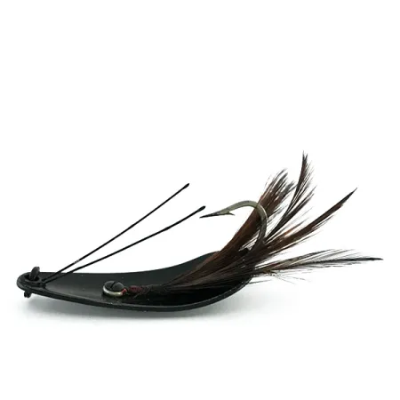 Weezel bait Rex Spoon Anti-enganche, Negro, 12,5g, Plumas, #8521