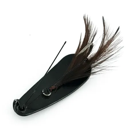Weezel bait Rex Spoon Anti-enganche, Negro, 12,5g, Plumas, #8521