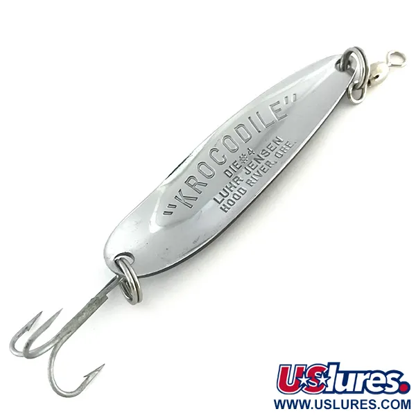 Luhr Jensen Krocodile Die #4 Cucharilla, Níquel / Azul, 14g, #8532