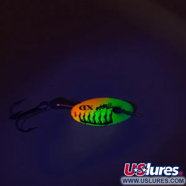 Mepps XD 1 Cucharilla, Rainbow Flame, 2.7g, Reactivo UV, #8535