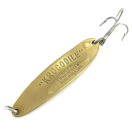 Luhr Jensen Krocodile Die #4 Cucharilla, Oro, 19g, Lance largo, #8574