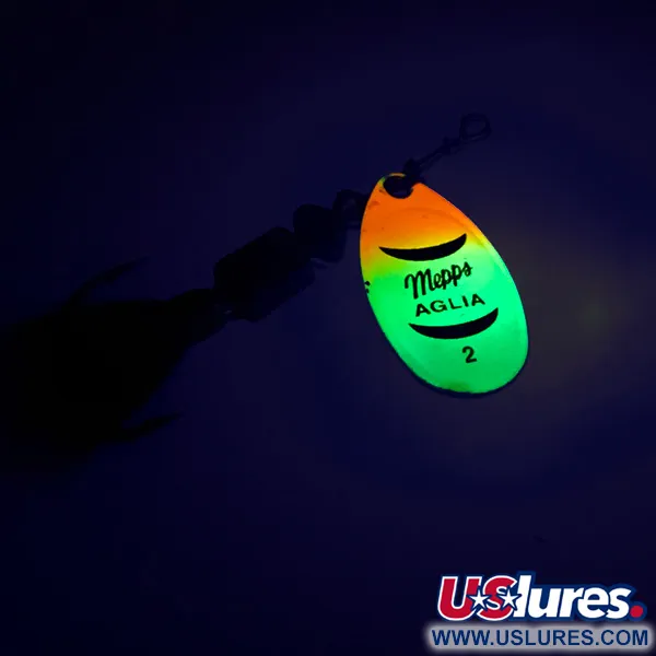Cucharilla Mepps Aglia 2 dressed, Rainbow, 4,7g, cola de ardilla, #8583