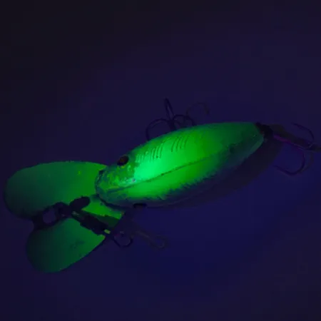 Bill Norman Quarterback Shallow Crankbait, Plata/Chartreuse, 7g, Glow, #8591