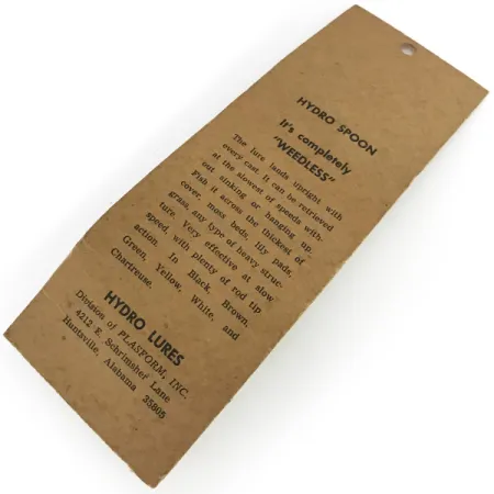 Hydro Lures Weedless Hydro Spoon Cucharilla, White/Green, 17g, #8593