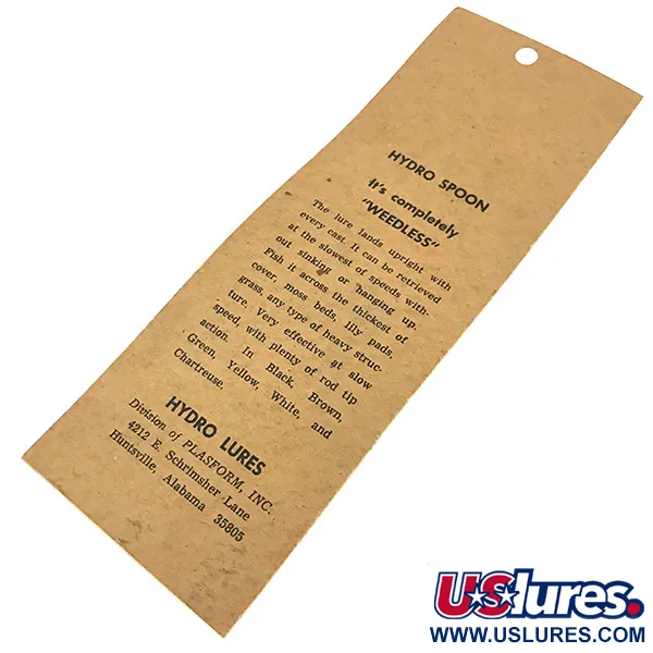 Hydro Lures Hydro Spoon, Negro, 11g, Cuchara Antihierbas #8594
