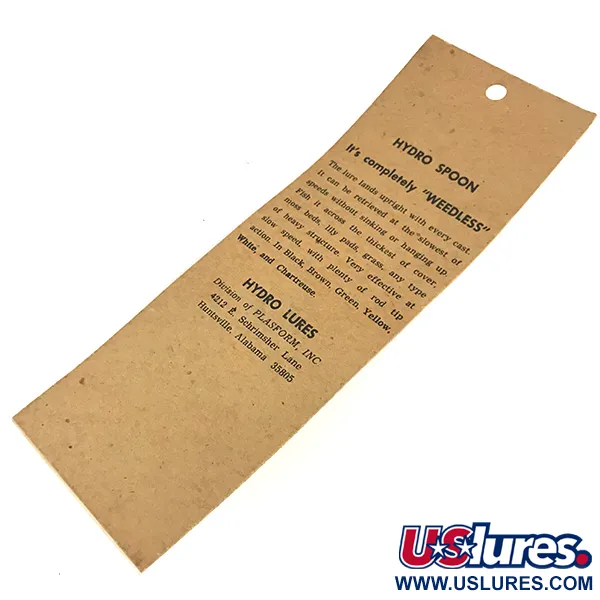 Hydro Lures Weedless Hydro Spoon Cucharilla Antihierba, Blanco/Gris, 14g, #8595