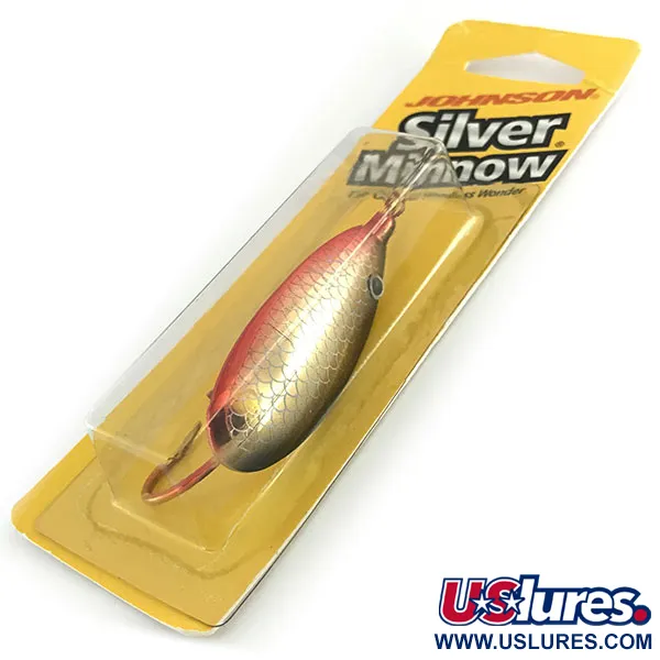 Weedless Johnson Silver Minnow Cucharilla, Rojo/Negro/Oro, 14g, #8625