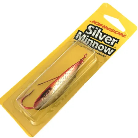 Weedless Johnson Silver Minnow Cucharilla, Rojo/Negro/Oro, 14g, #8625