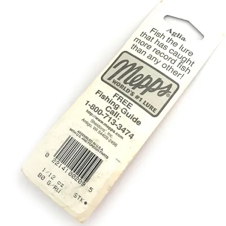 Mepps Aglia 0 cucharilla, Rojo/Blanco, 2.5g, trucha, #8676