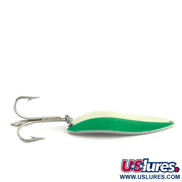 Seneca Little Cleo (Hula Girl) Glow Cucharilla, Verde/Blanco, 21g, #8684