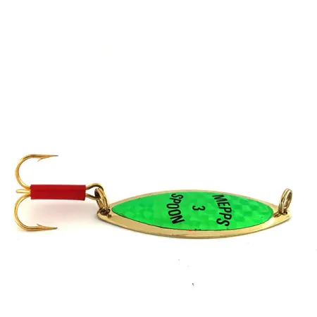Mepps Spoon 3 Cucharilla, Oro/Verde, 13g, Fosforescente, #8690