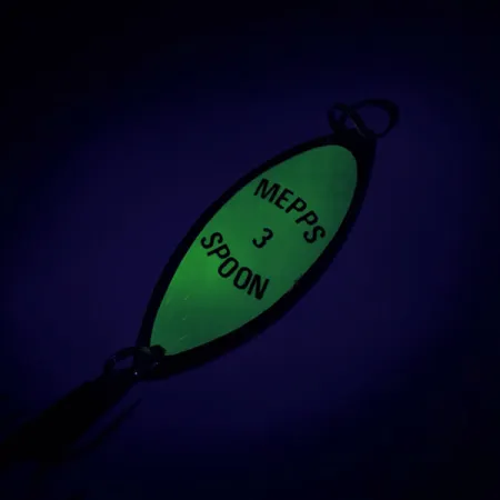 Mepps Spoon 3 Cucharilla, Oro/Verde, 13g, Fosforescente, #8690