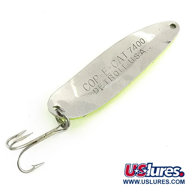 Eppinger Dardevle Cop-E-Cat 7400 UV Cucharilla, Amarillo/Níquel, 14g, #8721