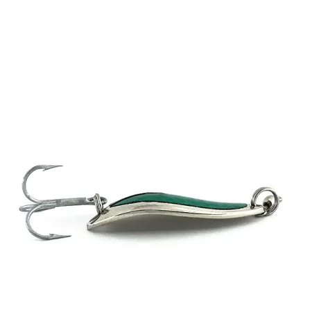 Luhr Jensen Lil' Kroc Cucharilla, Níquel / Verde, 9g, Giratorio, #8735