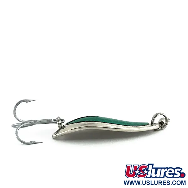 Luhr Jensen Lil' Kroc Cucharilla, Níquel / Verde, 9g, Giratorio, #8735