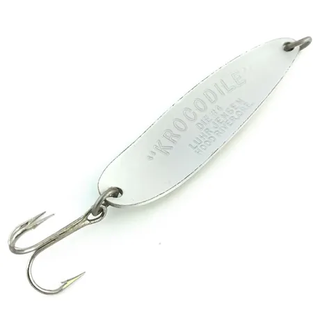 Luhr Jensen Krocodile Die #3 Cucharilla, Perla/Verde, 14g, Glow, #8771