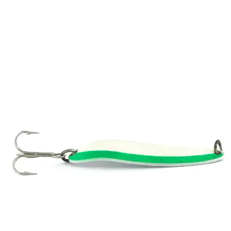 Luhr Jensen Krocodile Die #3 Cucharilla, Perla/Verde, 14g, Glow, #8771