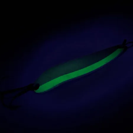 Luhr Jensen Krocodile Die #3 Cucharilla, Perla/Verde, 14g, Glow, #8771