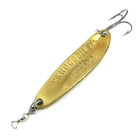 Luhr Jensen Krocodile Die #3 Cucharilla, Gold, 14g, Perfil estrecho, #8774