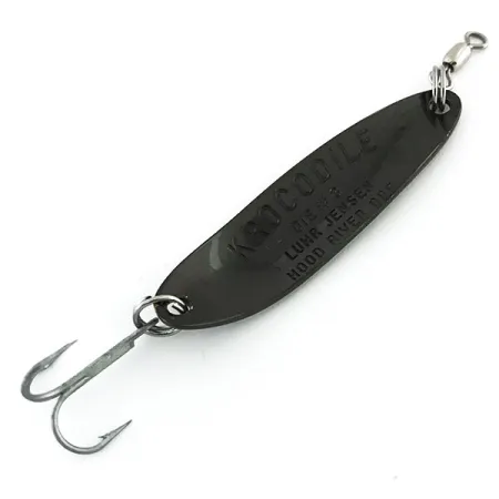 Luhr Jensen Krocodile Die #3 Cucharilla, Negro, 10g, Vintage, #8775