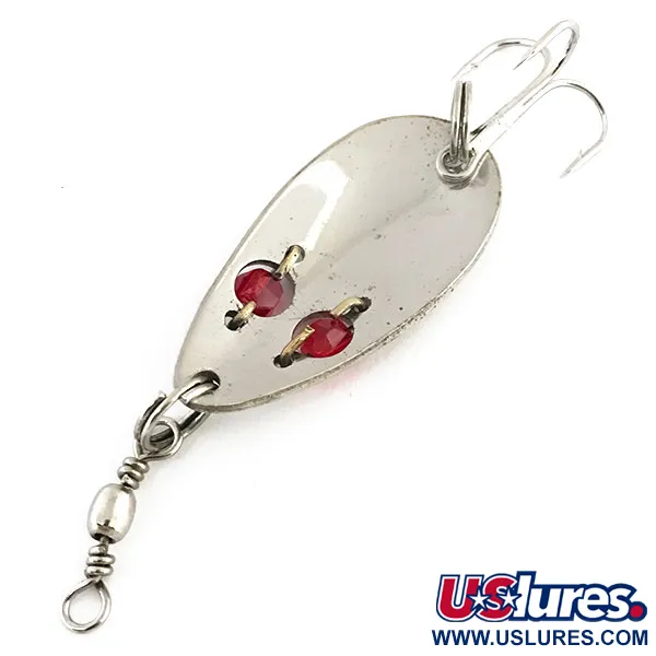 Gibbs Ruby Eye Wiggler 1 Cucharilla, Plata/Rojo, 7g, Ojos Cristal, #8805