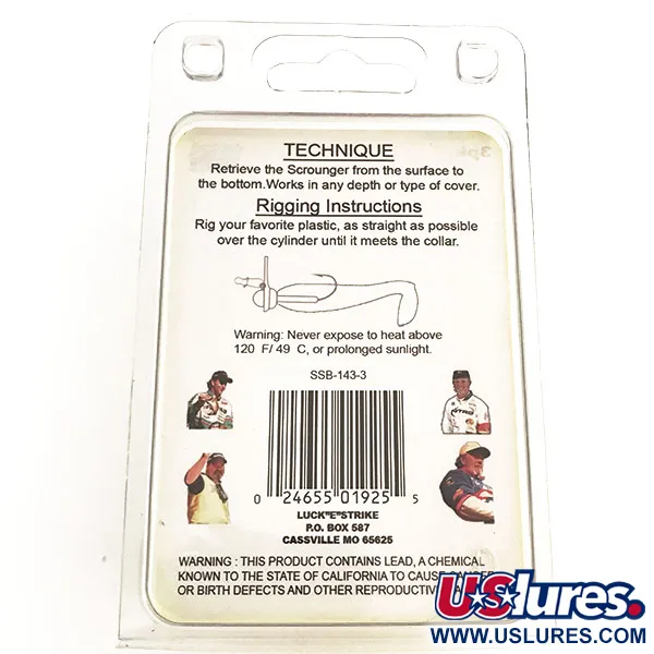 Luck E Strike Scrounger Original Jig Heads, Plomo, 7g, Gamakatsu, #8806