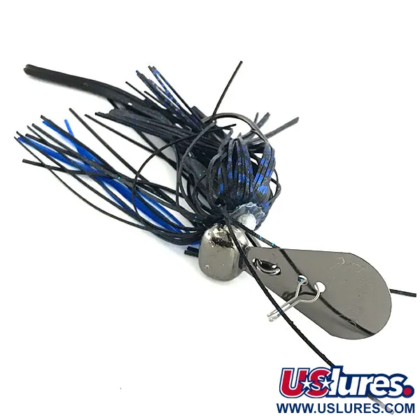Strike King Rage Blade Jig, Negro, 12g, Anzuelo Gamakatsu, #8808