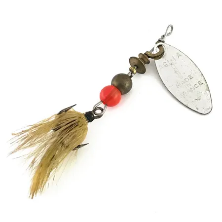 Mepps Aglia Long 0 Dressed Cucharilla, Níquel / Purpurina, 3g, #8809