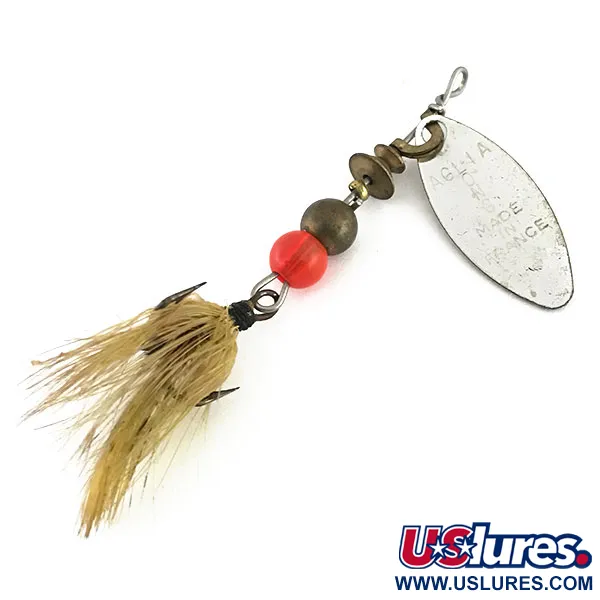 Mepps Aglia Long 0 Dressed Cucharilla, Níquel / Purpurina, 3g, #8809