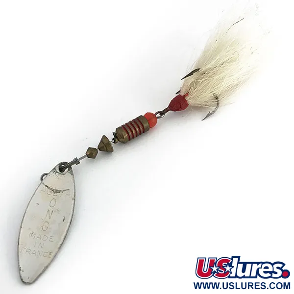 Mepps Aglia Long 2 Dressed Cucharilla, Plata, 7,3g, Pelo Ciervo, #8810