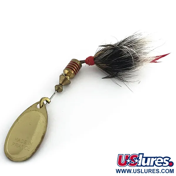 Mepps Aglia 2 dressed Cucharilla, Blanco/Rojo/Latón, 4,7g, Pelo, #8811