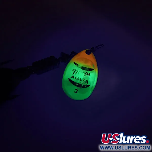 Mepps Aglia 3 dressed UV Cucharilla, Fluo UV, 4.7g, con Pelo, #8812