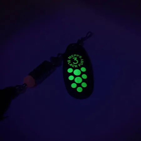 Mepps Black Fury 3 Dressed Cucharilla, Black/Chartreuse, 7.3g, #8815