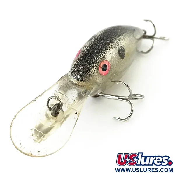 Rebel Deep Crank R, 10.5g, Plateado Glitter, Crankbait de profundidad #8829