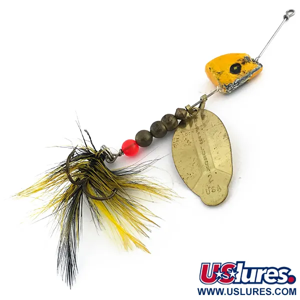 Mepps Lusox 2 Cucharilla, Oro / Amarillo, 17g, Cabeza plomada, #8858