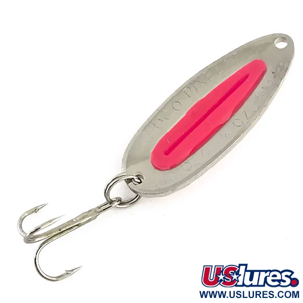 Nebco Pixee Cucharilla, Níquel Martilleado/Rosa, 7g, Inserto, #8874